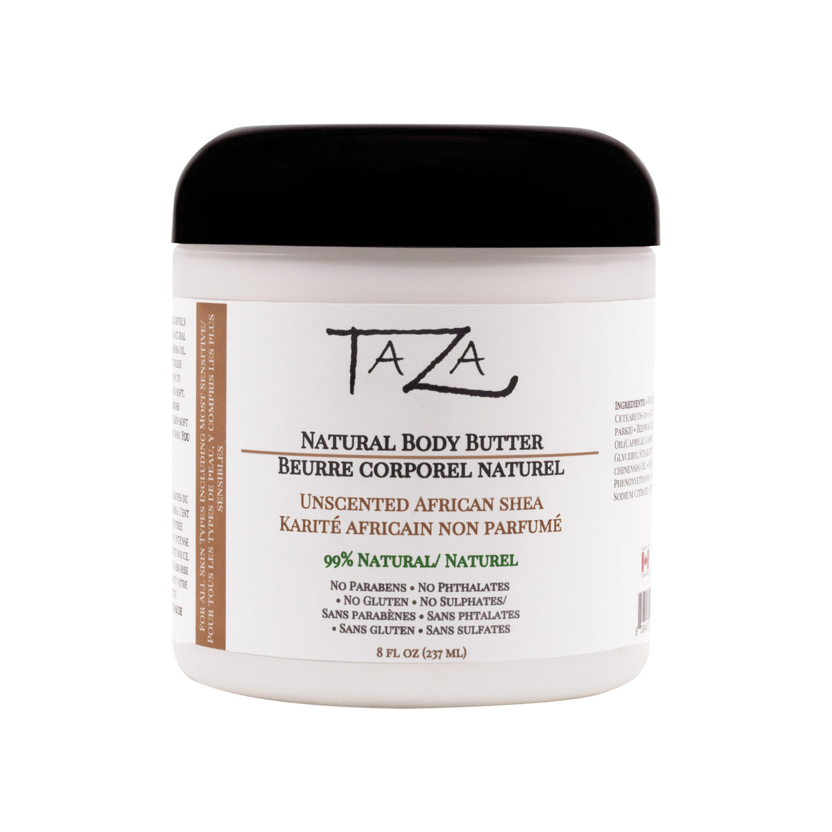 Taza Natural Unscented African Shea Body Butter