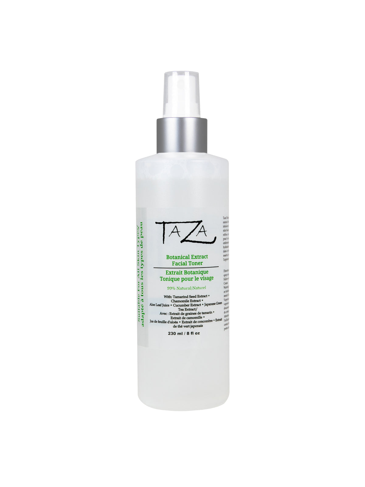 Taza Natural Botanical Extract Firming Facial Toner
