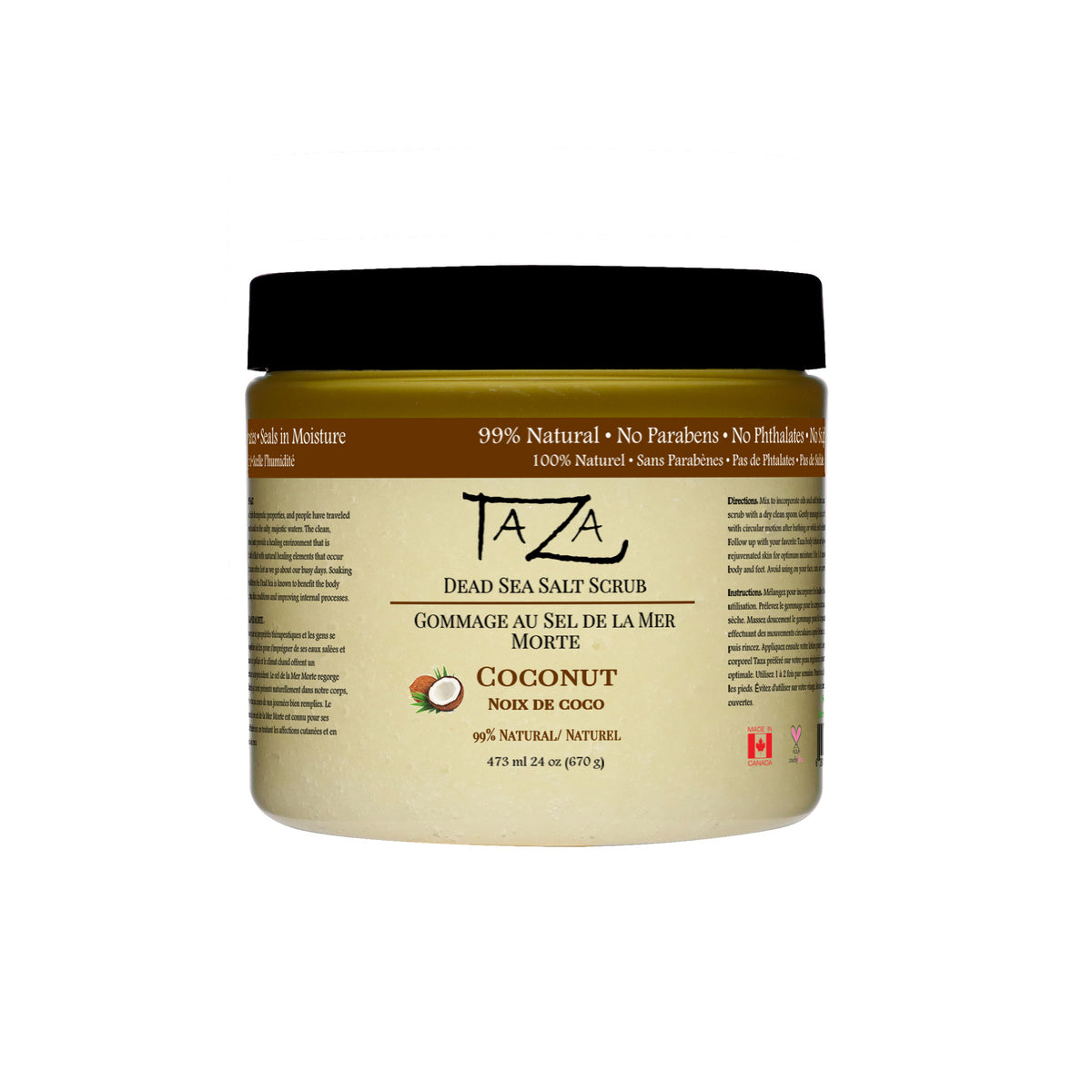Taza Coconut Dead Sea Salt Scrub