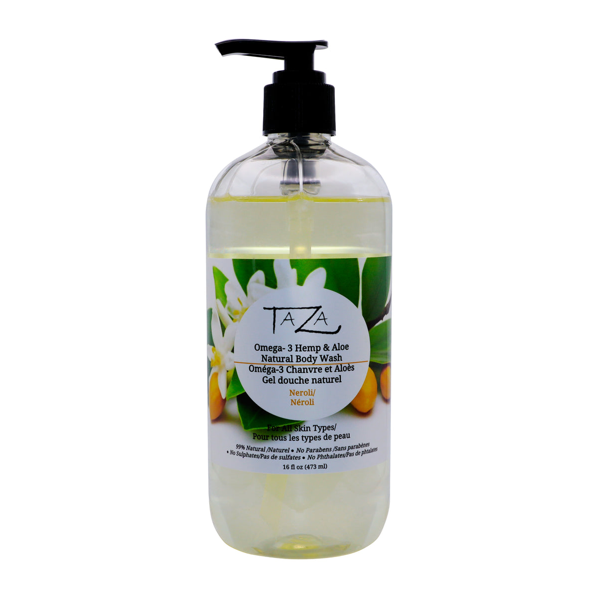 Taza Natural Omega-3 Hemp & Aloe Neroli Body Wash
