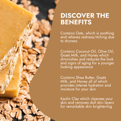 Taza Oatmeal Milk & Honey Natural Soap (Pack of 3)