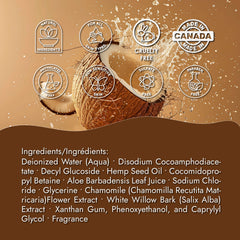 Taza Natural Omega-3 Hemp & Aloe Coconut Body Wash