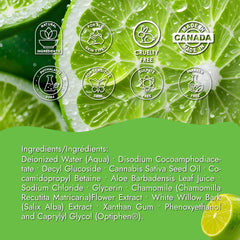 Taza Natural Omega-3 Hemp & Aloe Coconut Lime Body Wash