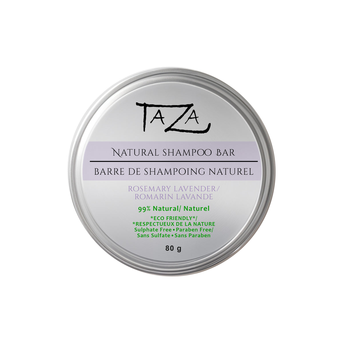 Premium Taza Natural Rosemary Lavender Shampoo Bar (90 g)
