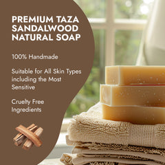 Taza Sandalwood Natural Soap (Pack of 3)