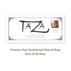 Taza Sandalwood Natural Soap (Pack of 3)