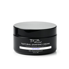 Premium Taza Natural Ocean Shaving Cream (8 oz), Contains Jojoba Oil, Glycerin