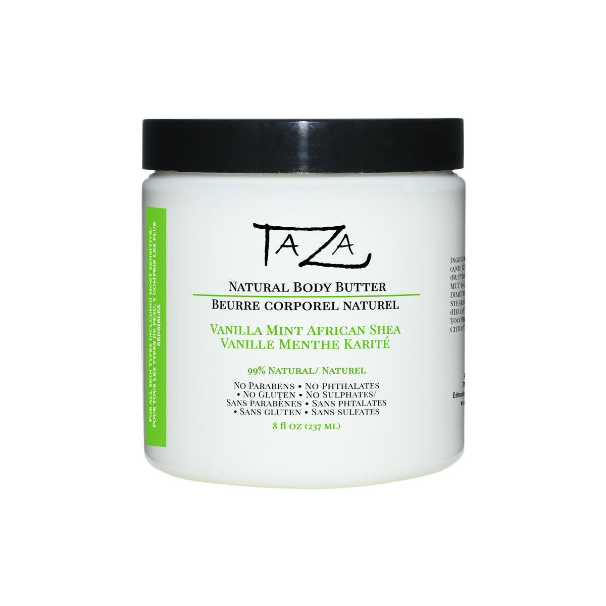Taza Natural Vanilla Mint Body Butter