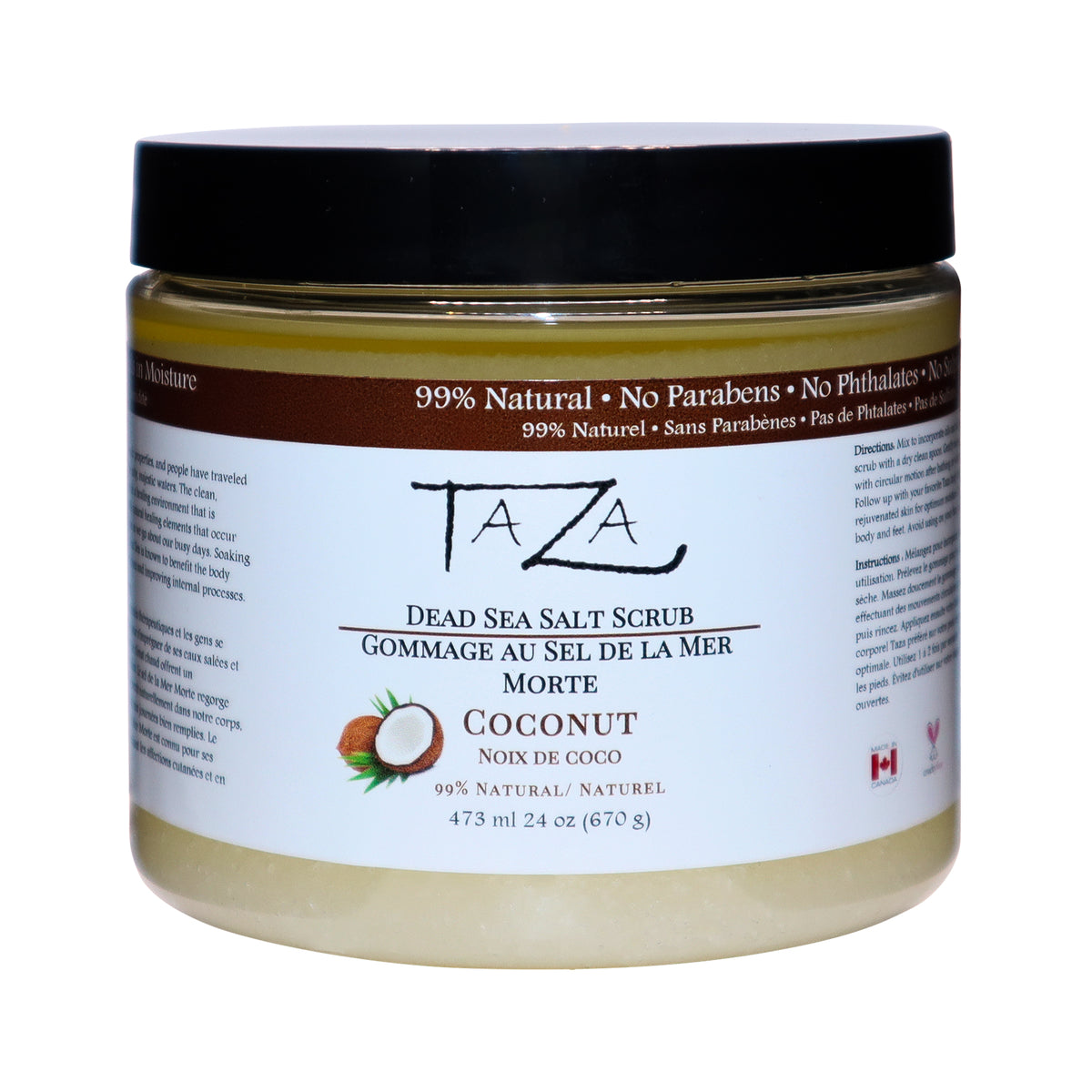 Taza Coconut Dead Sea Salt Scrub