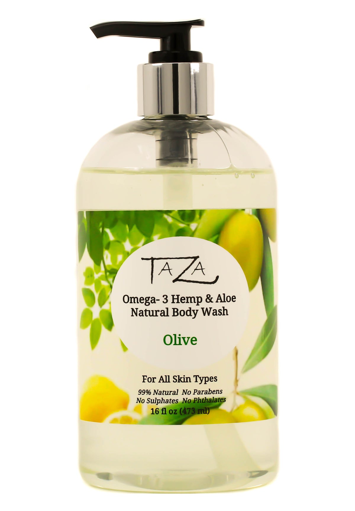 Taza Natural Omega-3 Hemp & Aloe Olive Body Wash