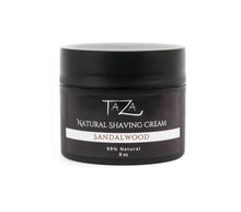 Premium Taza Natural Sandalwood Shaving Cream (8 oz), Contains Jojoba Oil, Glycerin