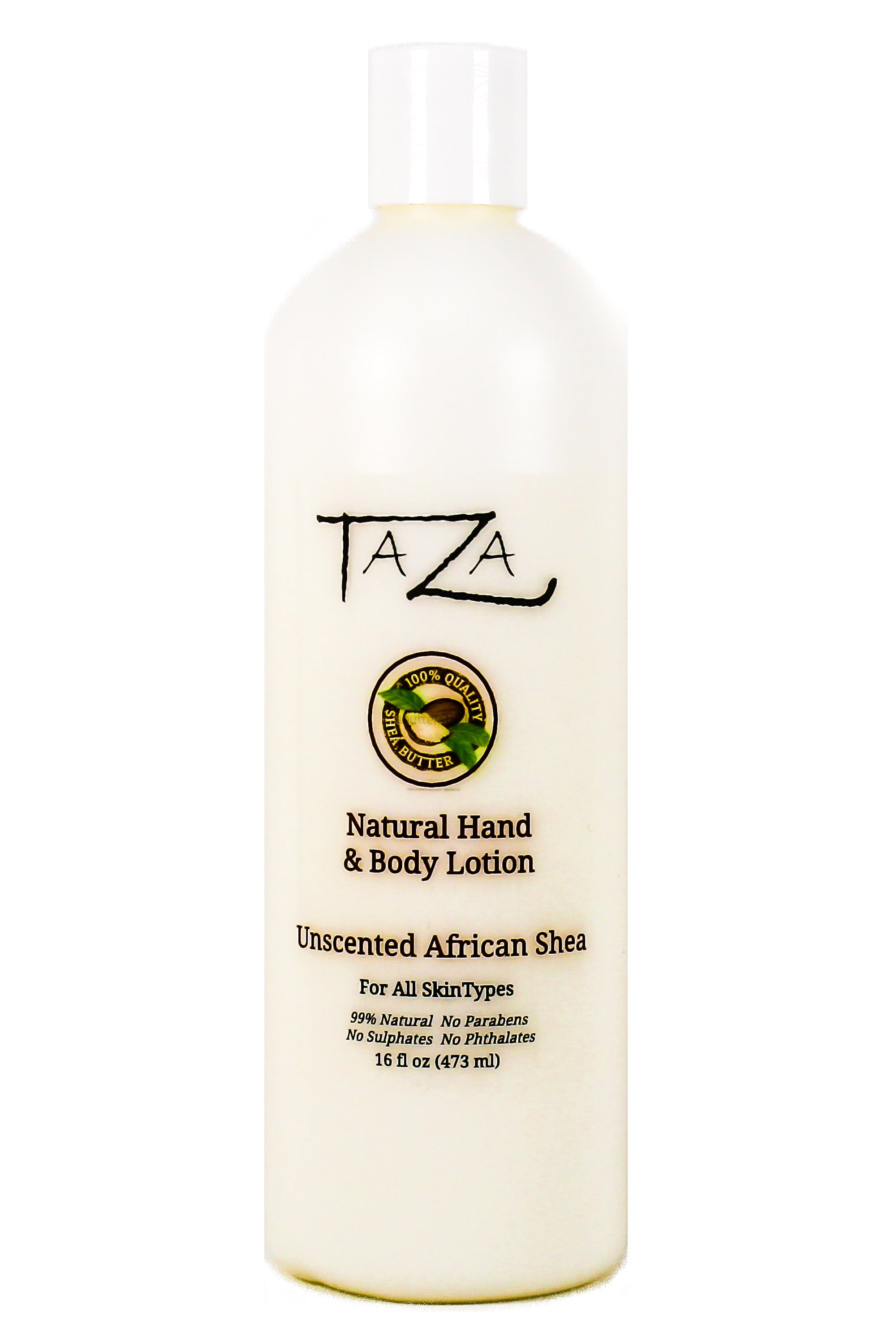 Taza Natural Unscented African Shea Hand & Body Lotion
