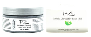 Taza Natural Activated Charcoal Face & Body Scrub