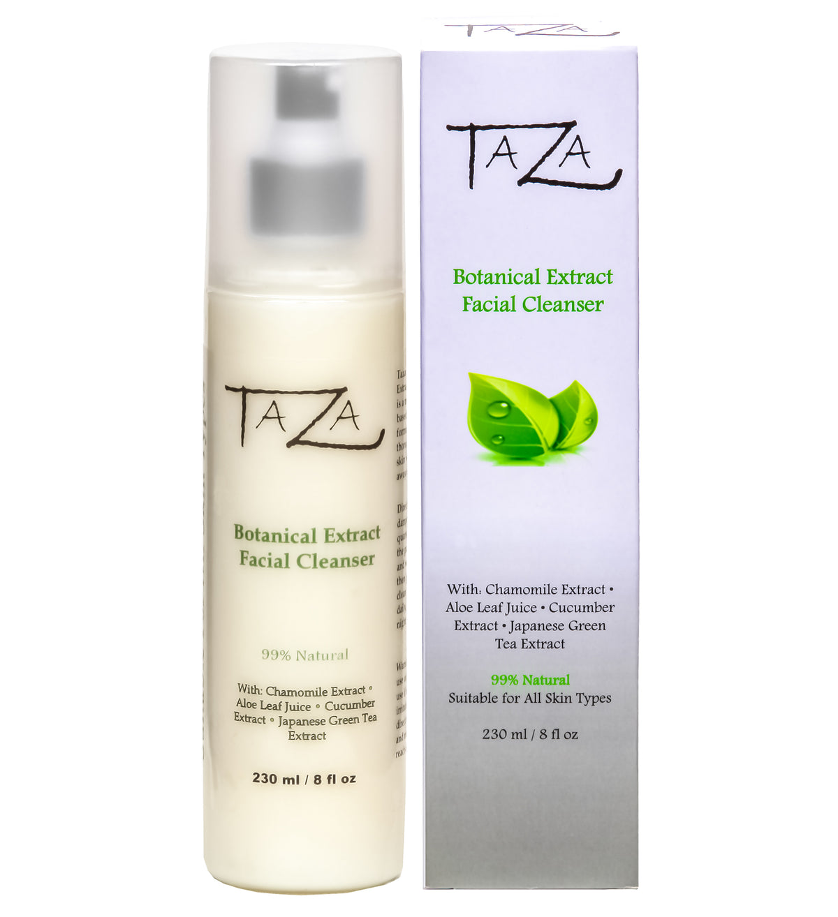 Taza Natural Botanical Extract Facial Cleanser