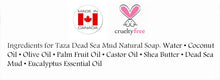 Taza Dead Sea Mineral Mud Natural Soap (Pack of 3)