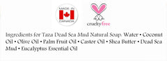 Taza Dead Sea Mineral Mud Natural Soap (Pack of 3)