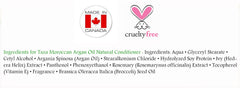 Taza Natural Moroccan Argan Oil Coconut Conditioner