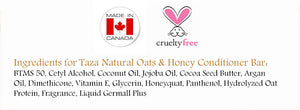 Premium Taza Natural Oats and Honey Conditioner Bar  (90 g)