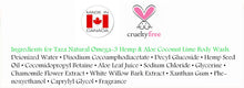 Taza Natural Omega-3 Hemp & Aloe Coconut Lime Body Wash