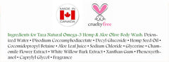 Taza Natural Omega-3 Hemp & Aloe Olive Body Wash