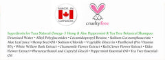 Taza Natural Omega-3 Hemp & Aloe Peppermint & Tea Tree Shampoo