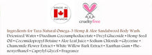 Taza Natural Omega-3 Hemp & Aloe Sandalwood Body Wash