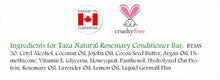Premium Taza Natural Rosemary Lavender Conditioner Bar (90 g)