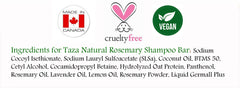 Premium Taza Natural Rosemary Lavender Shampoo Bar (90 g)
