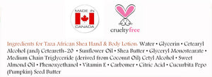 Taza Natural Unscented African Shea Hand & Body Lotion
