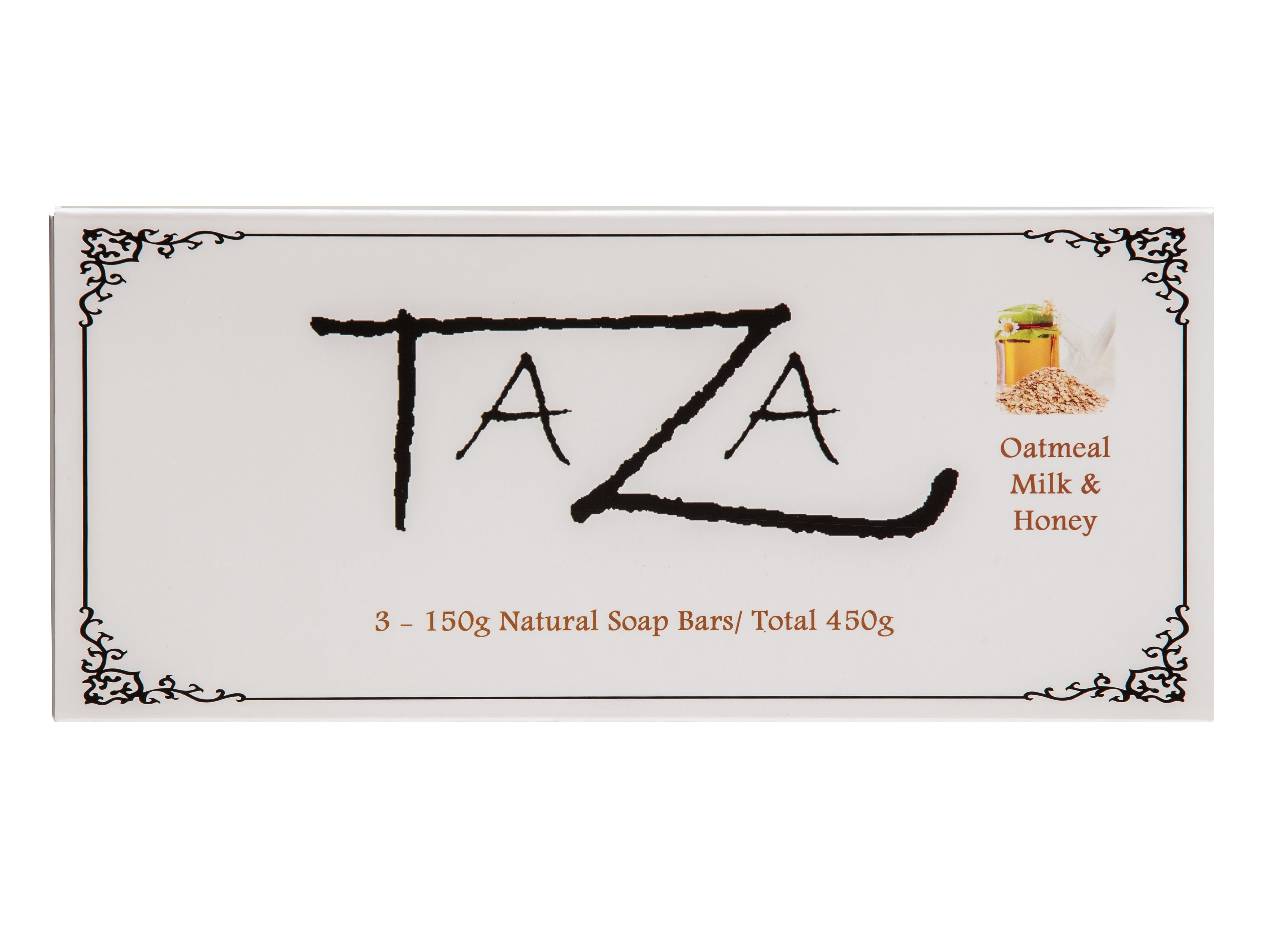 Taza Oatmeal Milk & Honey Natural Soap (Pack of 3)