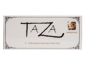 Taza Sandalwood Natural Soap (Pack of 3)