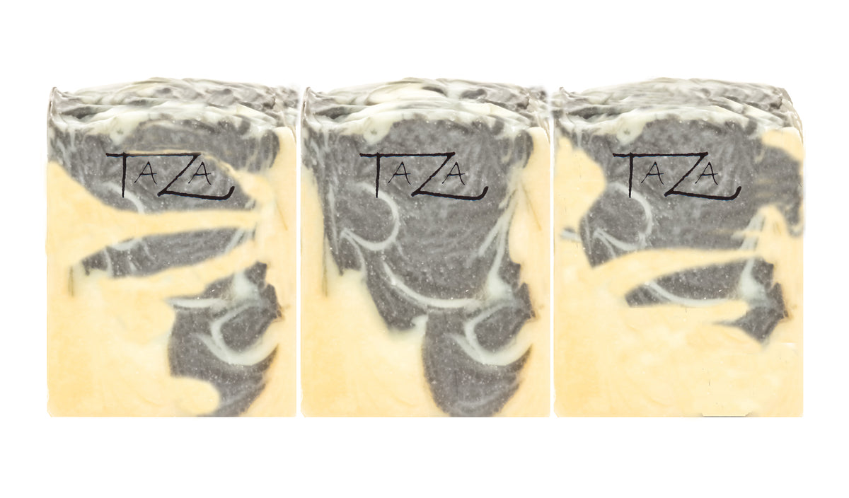 Taza Tea Tree Oil and Activated Charcoal Natural Soap (Pack of 3)